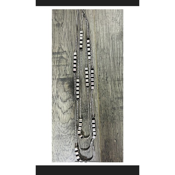 Lee Angel silver layered heavy chain Y2K revolve - Picture 6 of 6